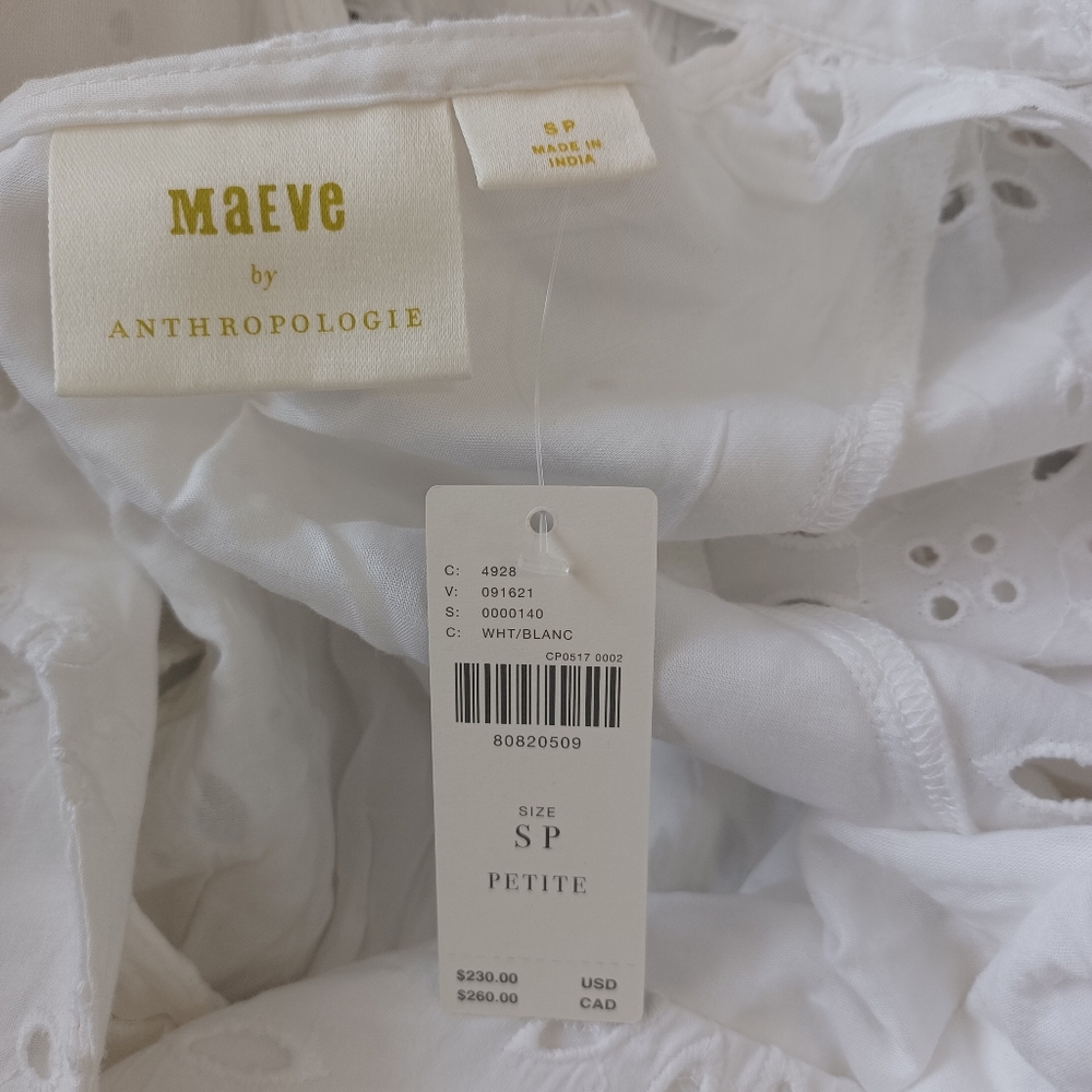 NWT Anthropologie Maeve Eyelet Dress - Picture 12 of 14